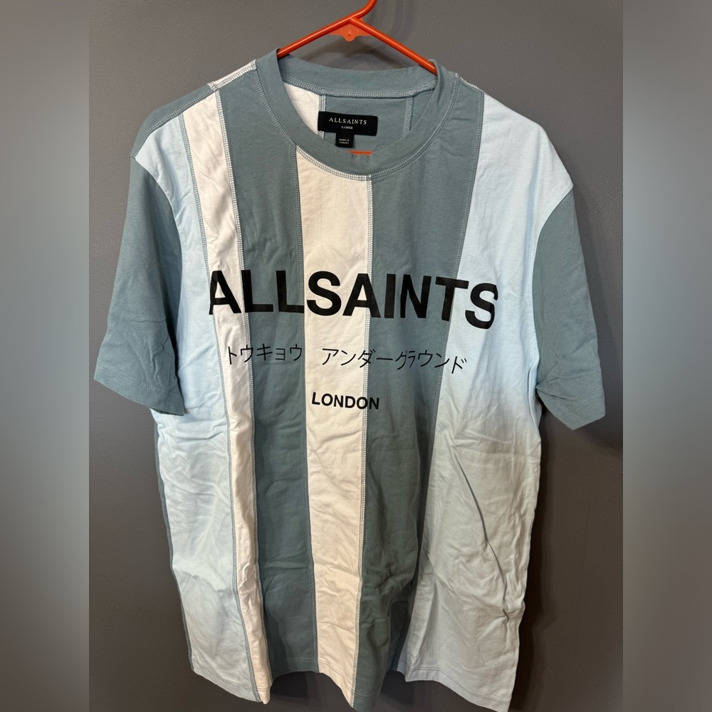All Saints Men’s striped t-shirt - men’s large